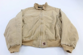 90's Carhartt Santa Fe Tan Insulated Jacket Retro Multi Pocket Configuration