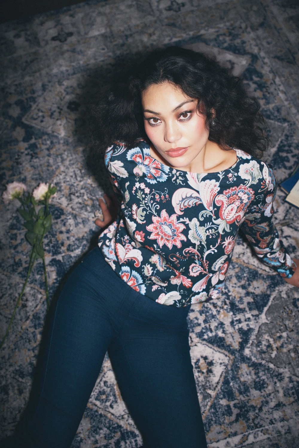 Printed Cotton Jumper - Tapestry Print Hypoallergenic Fibers