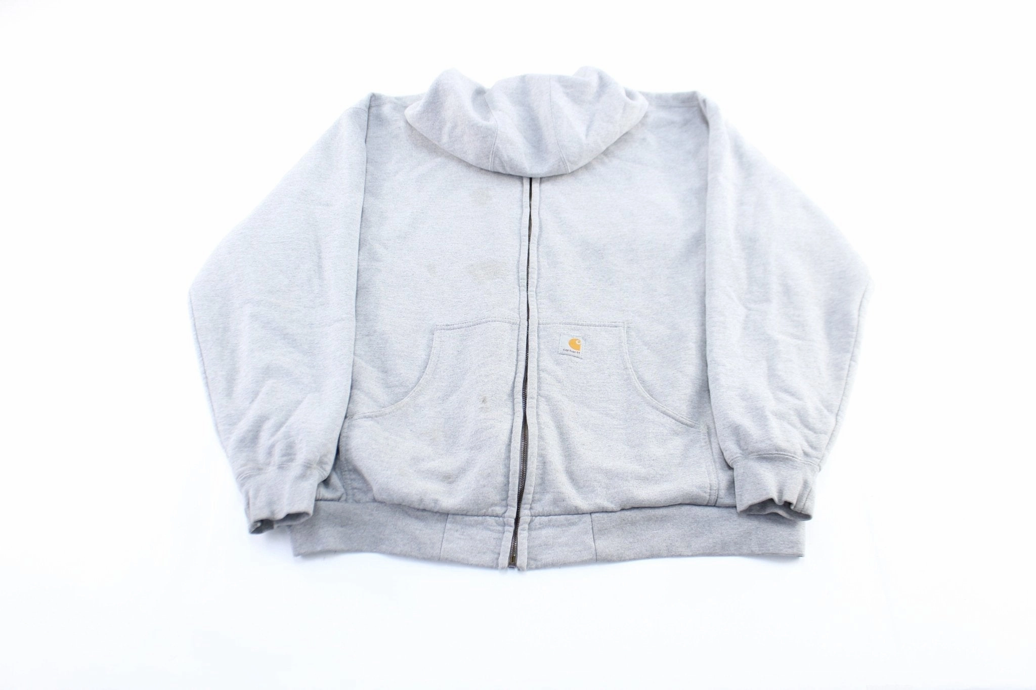 Carhartt Logo Patch Grey Thermal Lined Zip Up Jacket business people Stroll