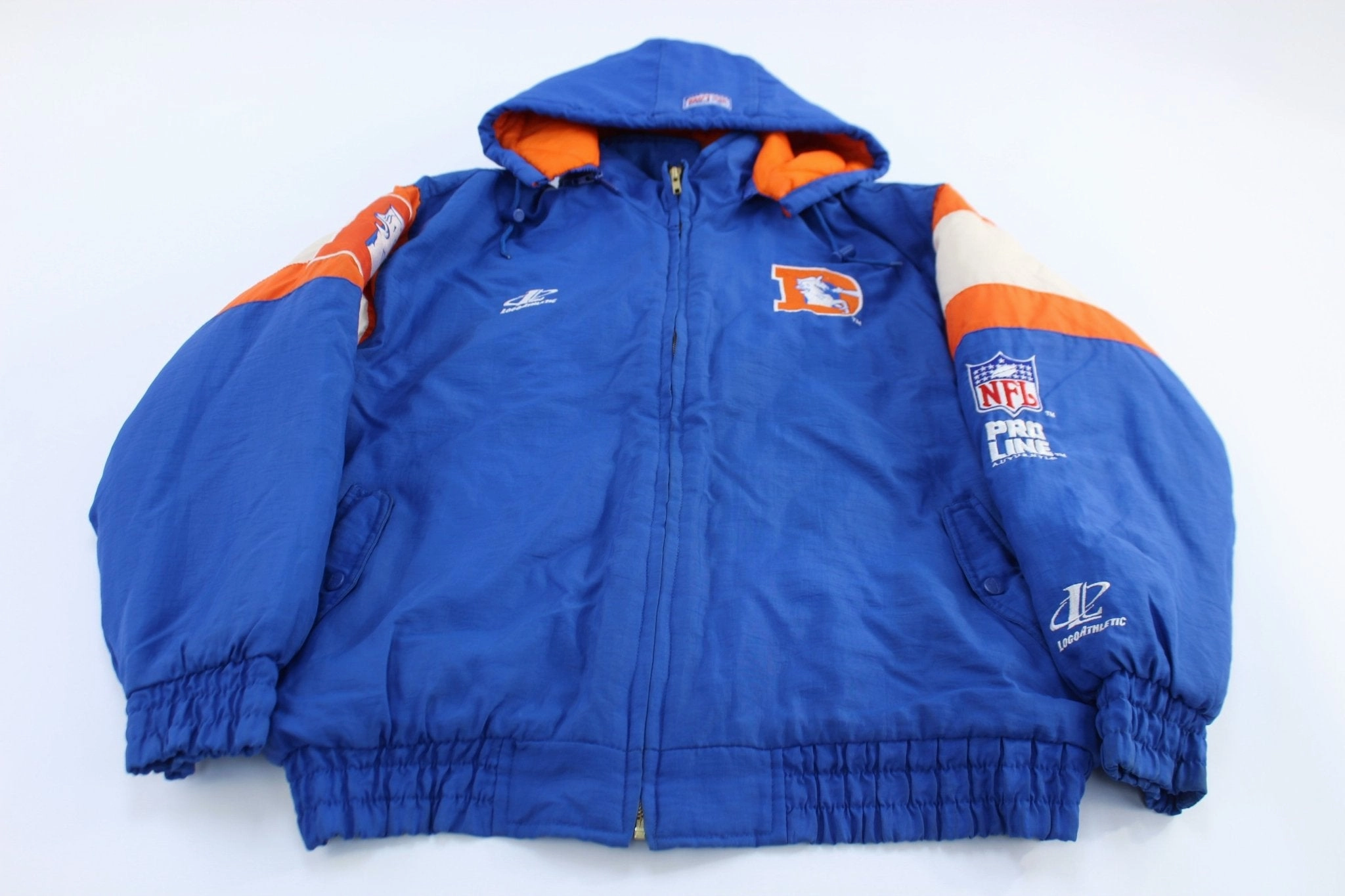 Pro Line Denver Broncos Football Puffer Jacket Denim train journey