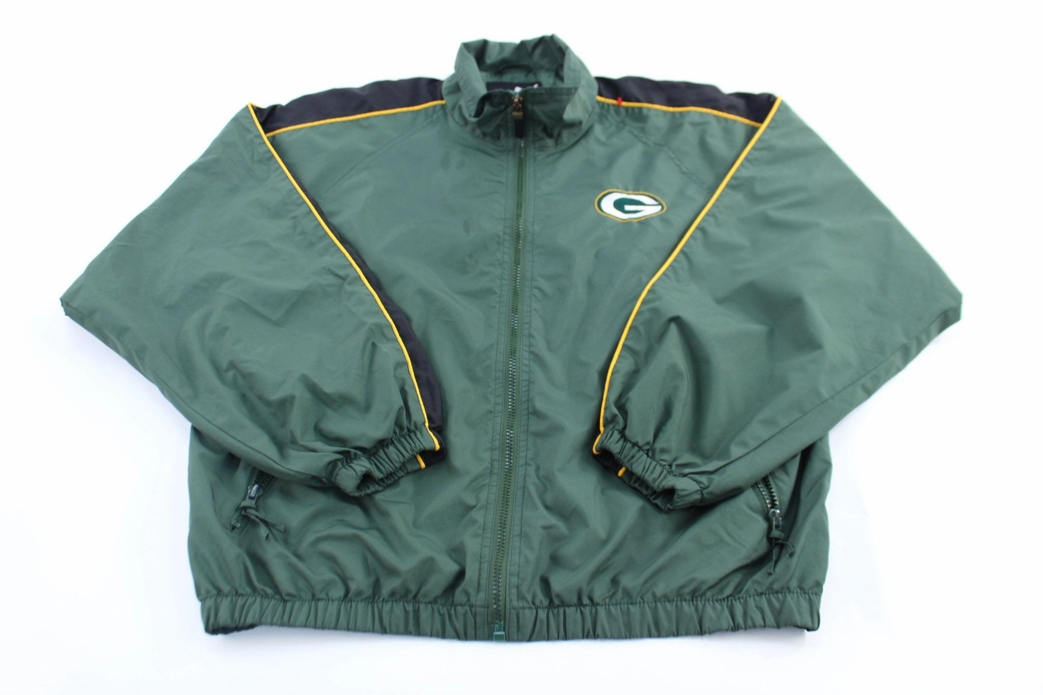 Comfortable-fit Thermal Insulation Puma Embroidered Logo Green Bay Packers Zip Up Jacket