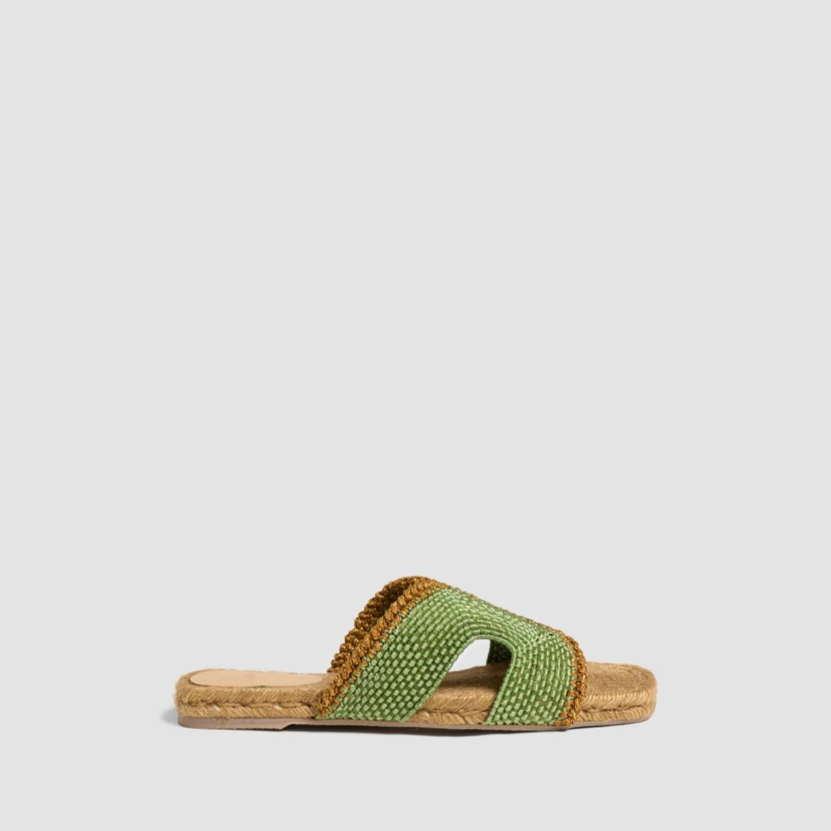 Pura Green Sandal Espadrille Style