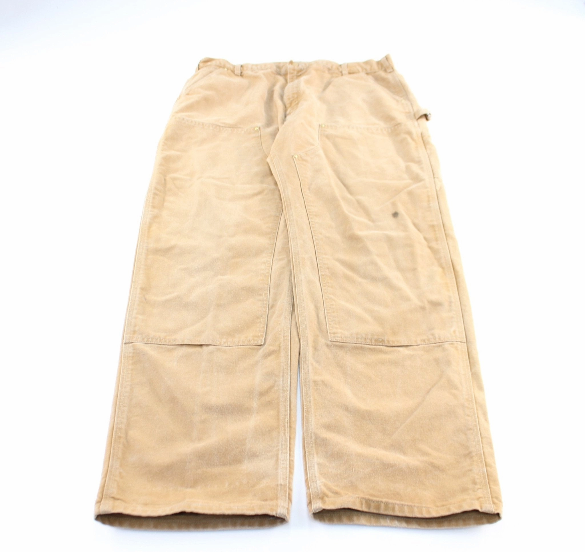 Carhartt Logo Patch Khaki DoubleKnee Pants StaticDissipative