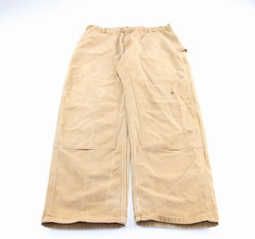 Carhartt Logo Patch Khaki DoubleKnee Pants StaticDissipative