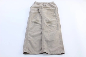 Minimal Vibe Carhartt Logo Patch Golden Khaki Loose Fit Pants