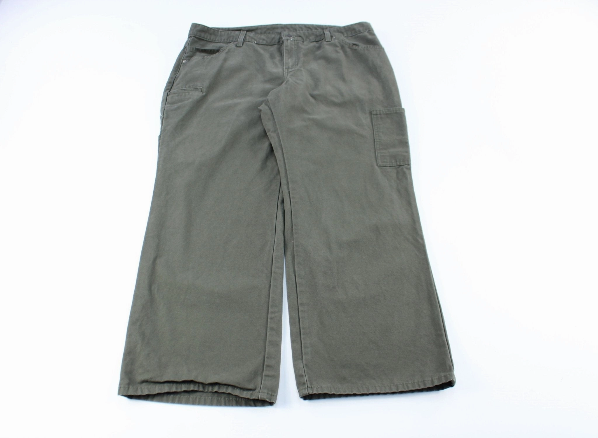 Women's Dickie's Logo Olive Green Carpenter Pants ThermalInsulation
