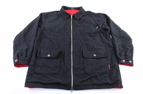 Marlboro Black & Red Reversible Zip Up Jacket Rugged Look