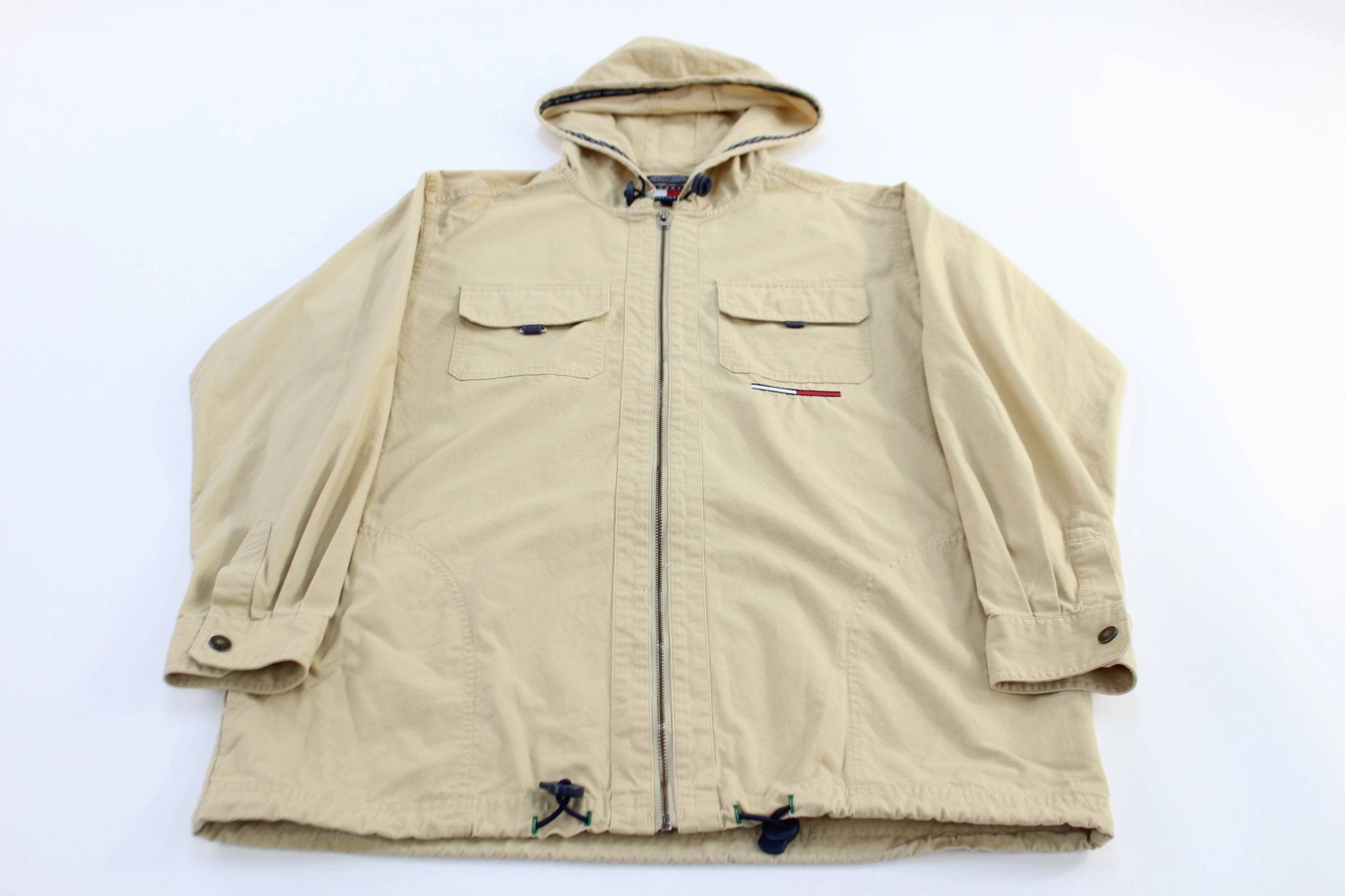 Functional Wear Light Insulation Women's Tommy Hilfiger Cream Hooded Zip Up Jacket