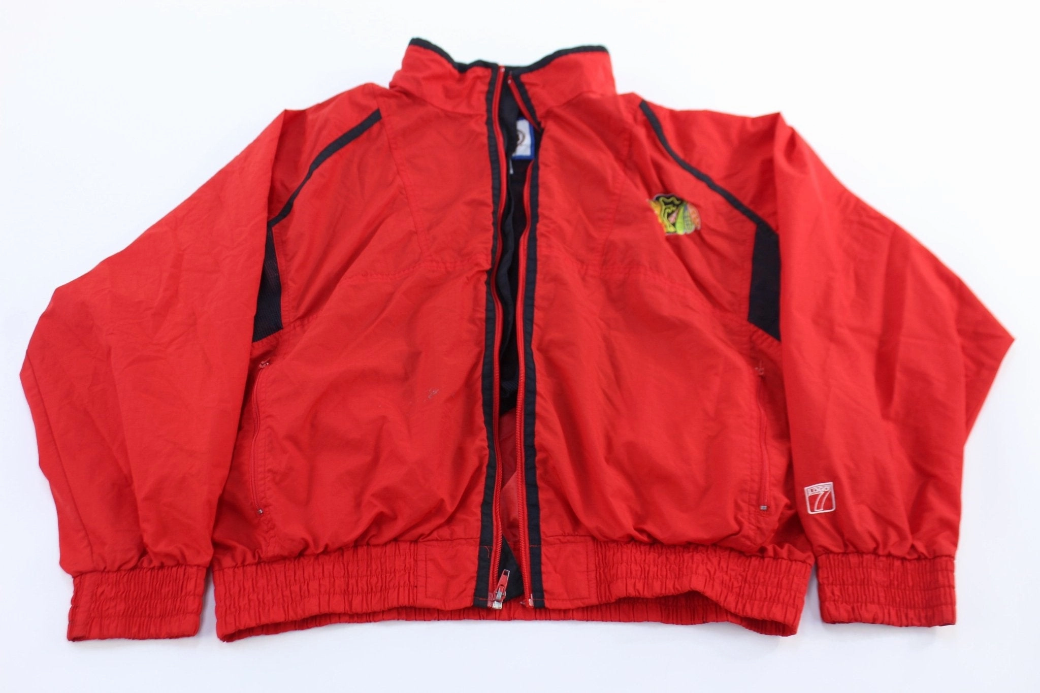 kids 90's Chicago Blackhawks Ice Hockey Embroidered Logo 7 Jacket