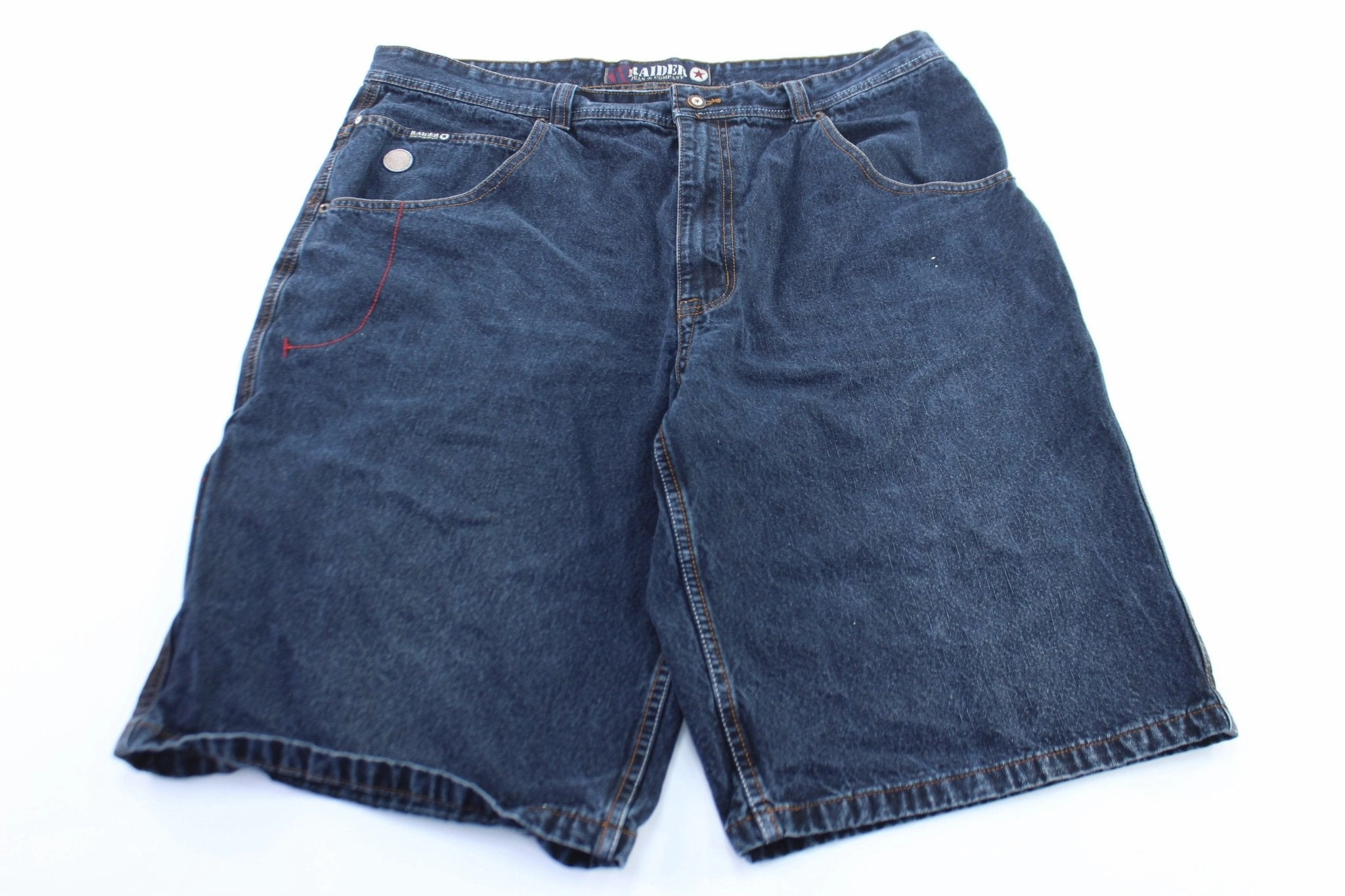 Raider Jean Company Dark Wash Denim Carpenter Shorts High-waisted fit