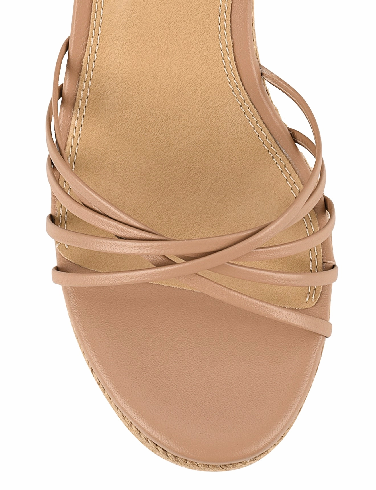 Shockproof Reagan Rope Wedges - Almond Tan Leather