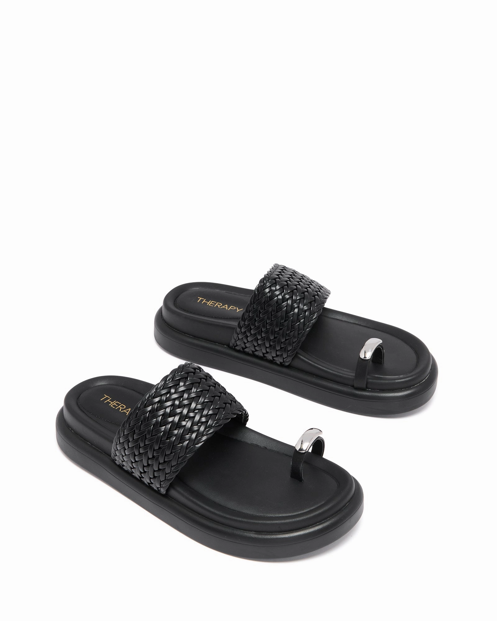 Prevail Sandal Black Travel Comfort Shoes Flat Base