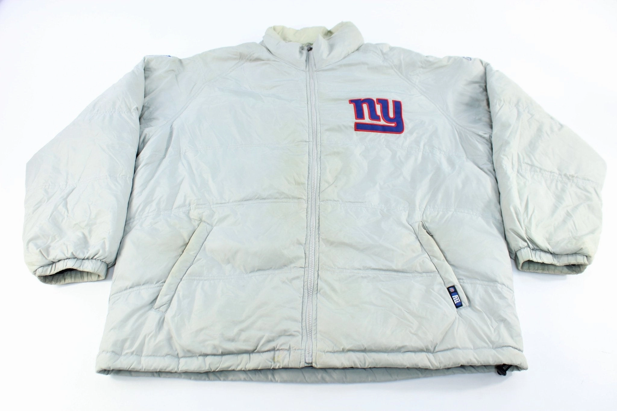 Reebok Embroidered Logo New York Giants Zip Up Jacket Layer Look Decal