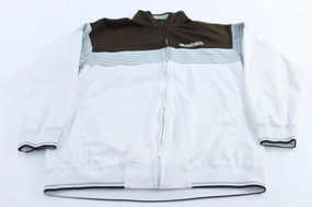 Feel vintage Y2K Ecko Unltd. Embroidered Brown, Green, & White Track Jacket