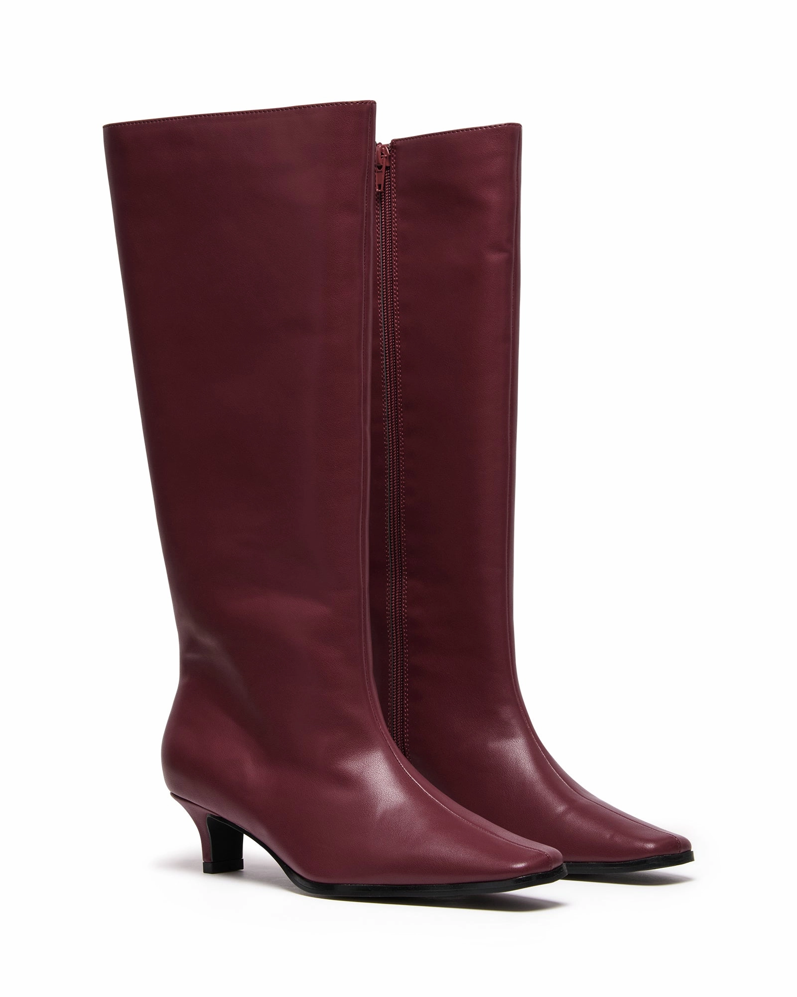 Spicy Tall Boot Bordeaux Croc Look