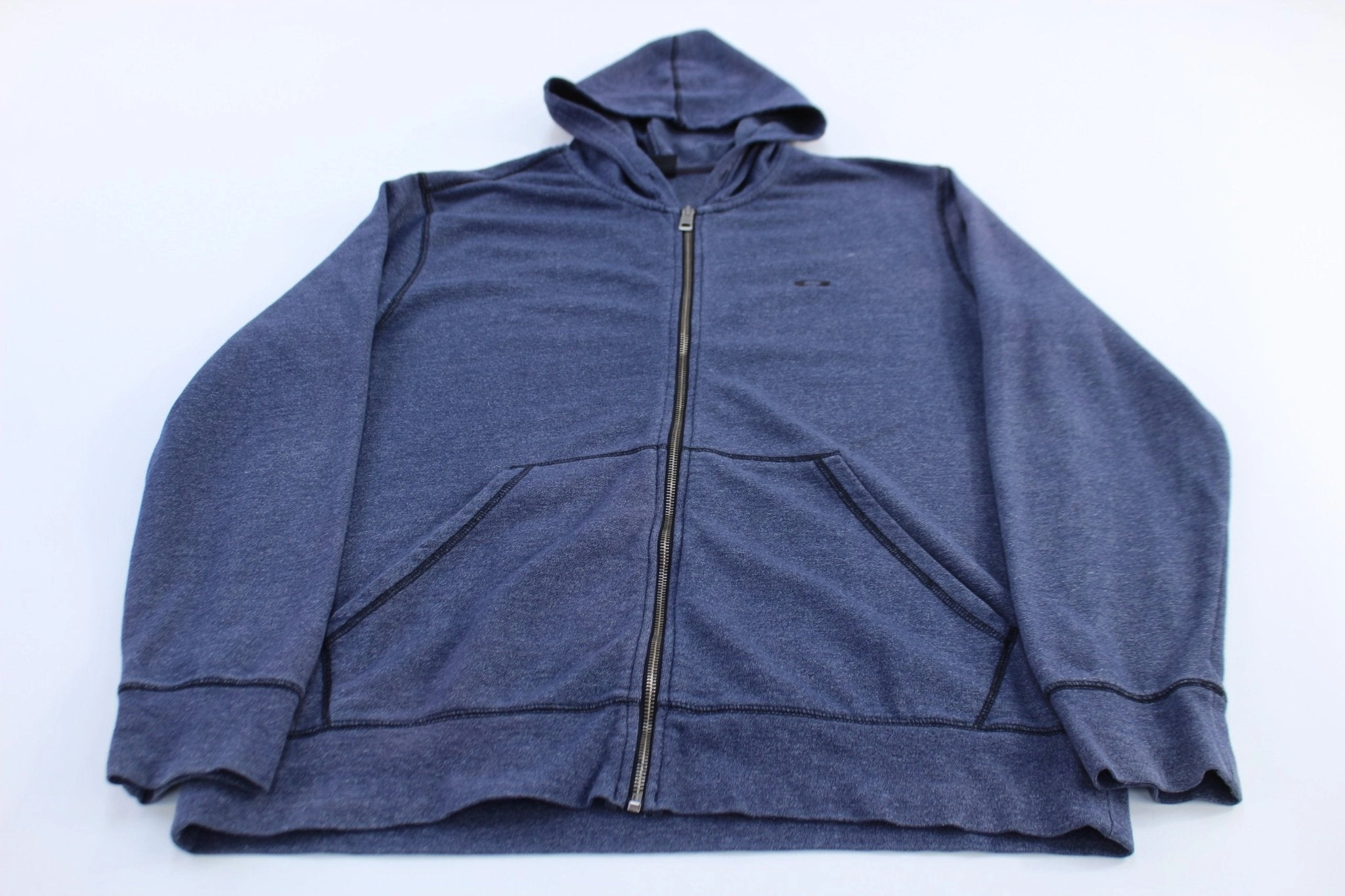 Versatile Jacket Oakley Embroidered Logo Blue Full Zip Hoodie