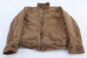 Daily Comfort suitable for land sports Y2K Abercrombie And Fitch Brown Full Zip Jacket