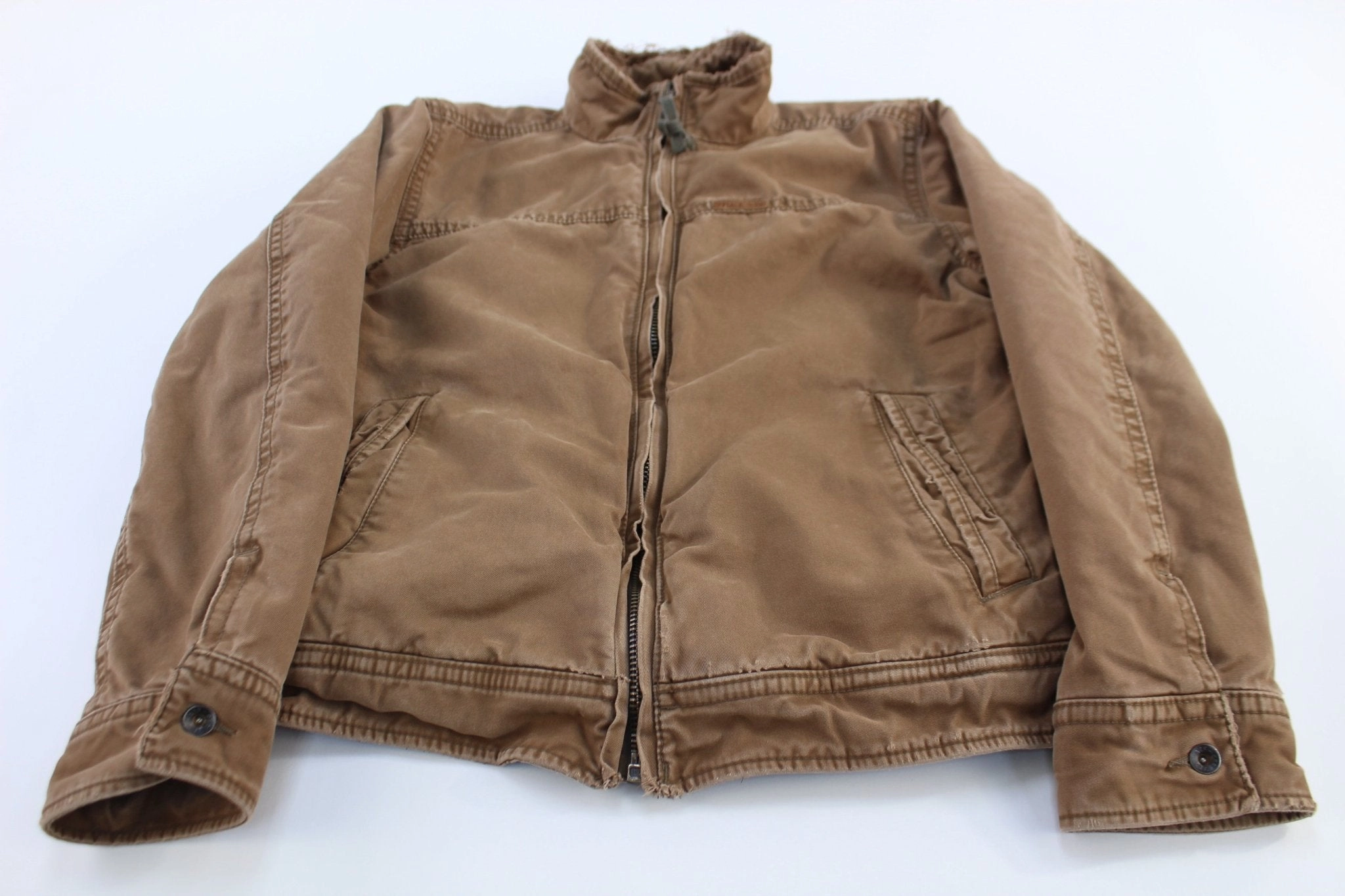 Daily Comfort suitable for land sports Y2K Abercrombie And Fitch Brown Full Zip Jacket