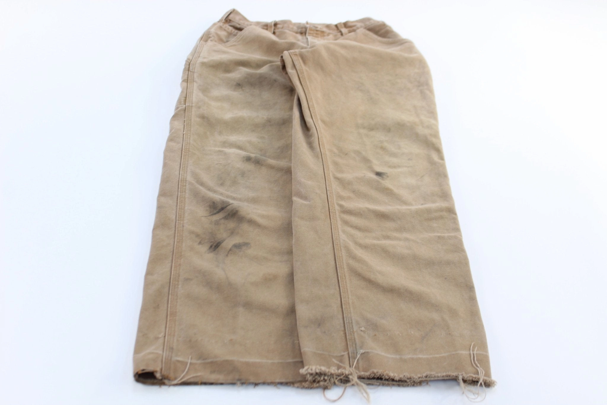TearResistantPanels Vintage Carhartt Logo Patch Tan Washed Duck Work Pants