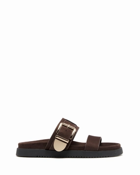 Night Fun Remi Sandal Chocolate Suede
