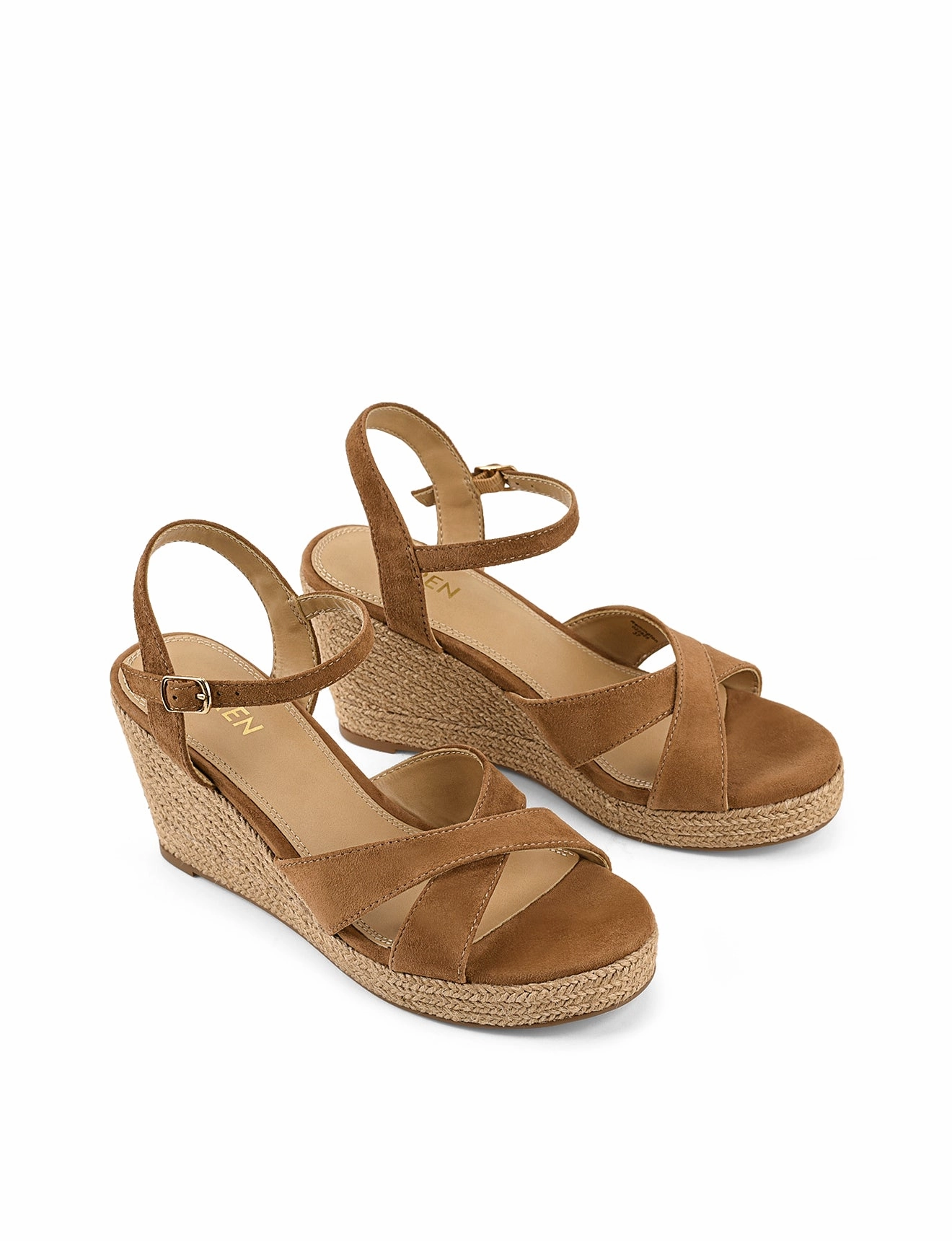 Remington Rope Wedges - Tobacco Suede Flawless Look