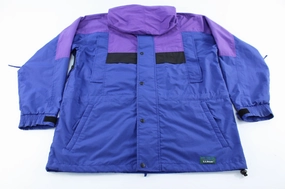 L.L. Bean Sunbuster Black, Blue, & Purple Zip Up Jacket Weather Fit