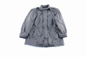 Wilson's The Leather Experts Black Zip Up Jacket Light Motion Brand Name