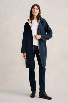 Reversible Raincoat - Ink & Stone Hooded Versatile Design