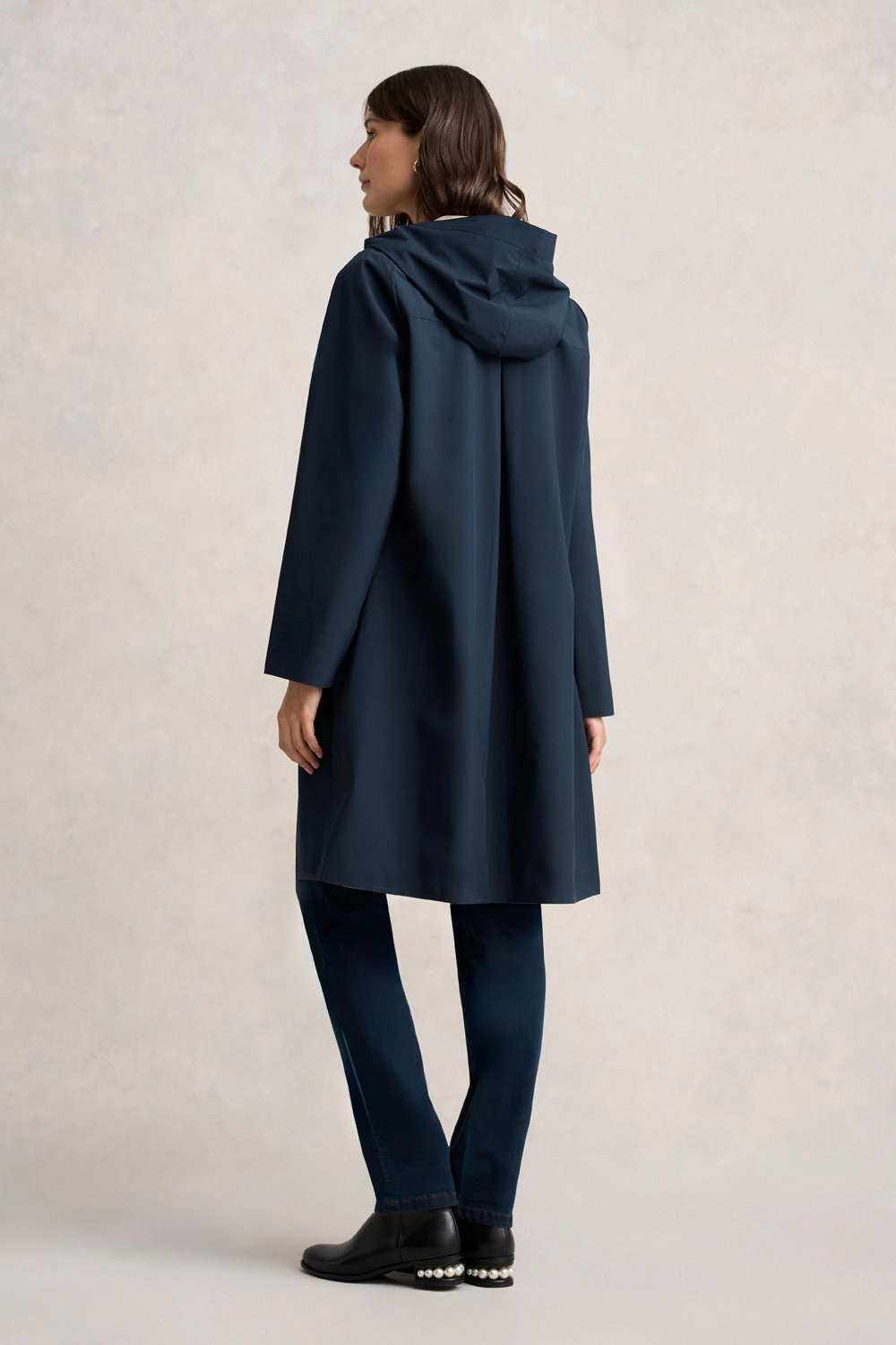 High Collar Options Reversible Raincoat - Ink & Stone