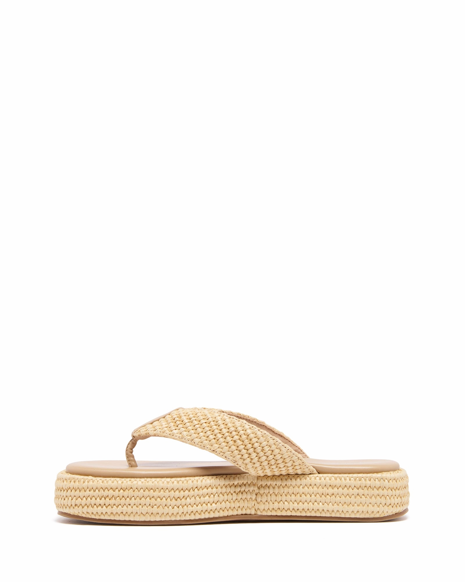 Reyes Thong Sandal Natural Raffia Snug Fit Adjustability