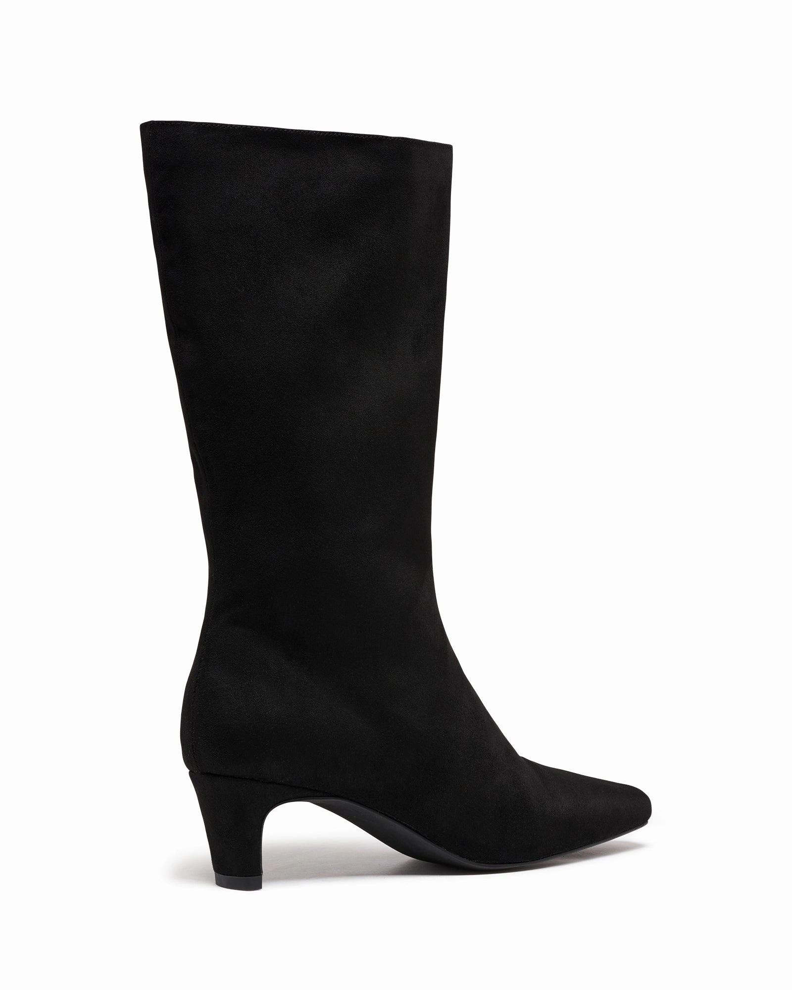 heel cup Lace-up Rhome Tall Boot Black Suede