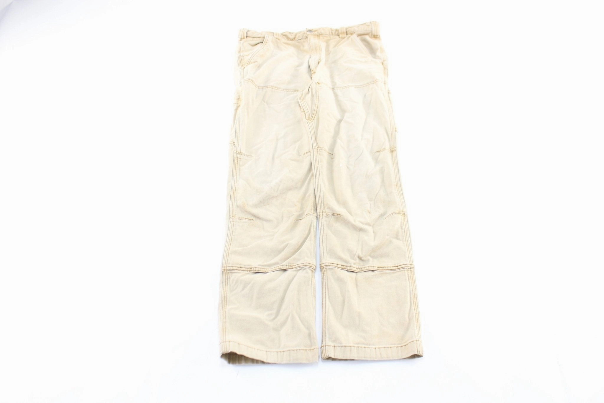 Quick Comfort Soft Stretch Carhartt Logo Patch Light Tan Relaxed Fit Pants
