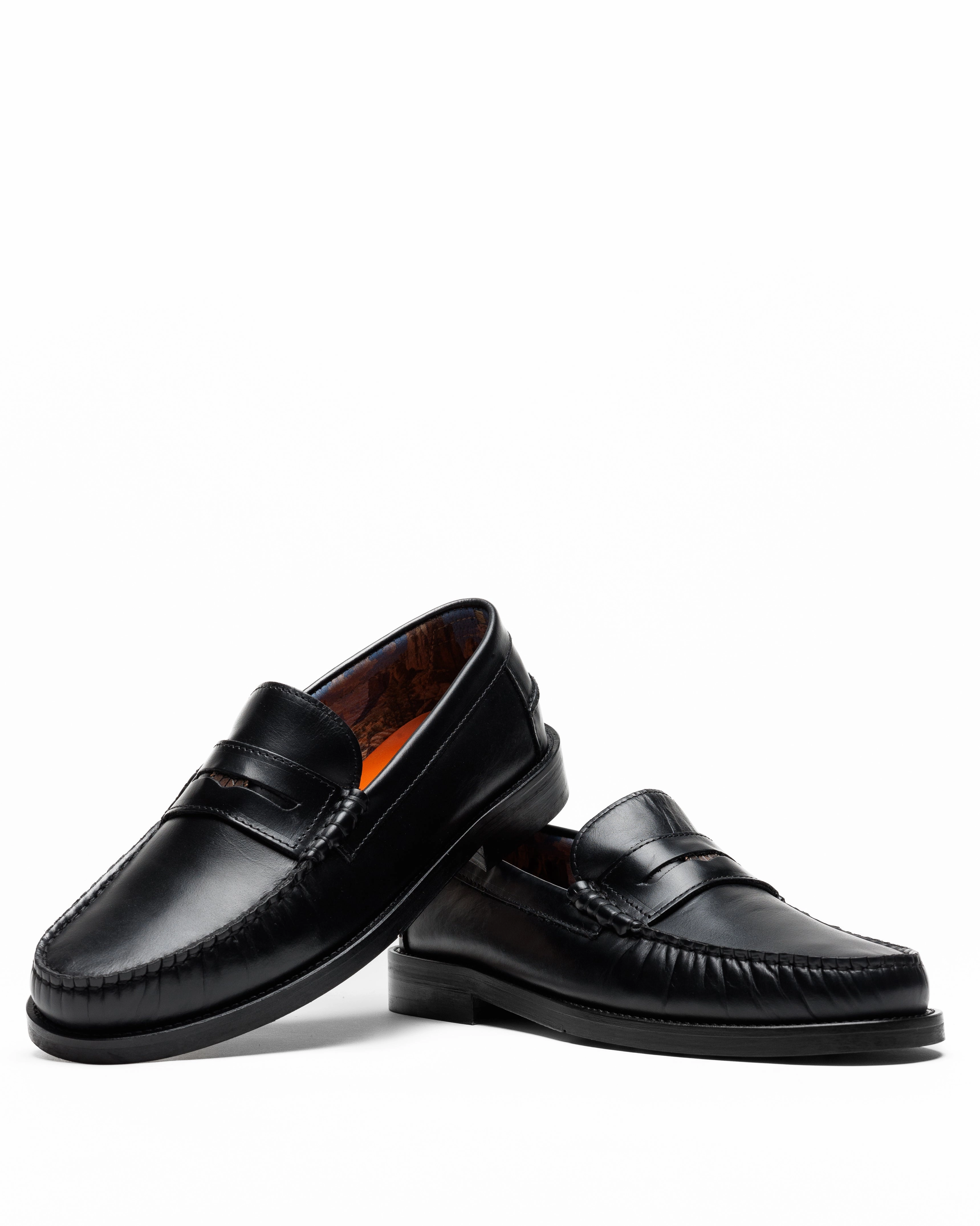 Strap Lock Leather Sole Riviera Black Leather
