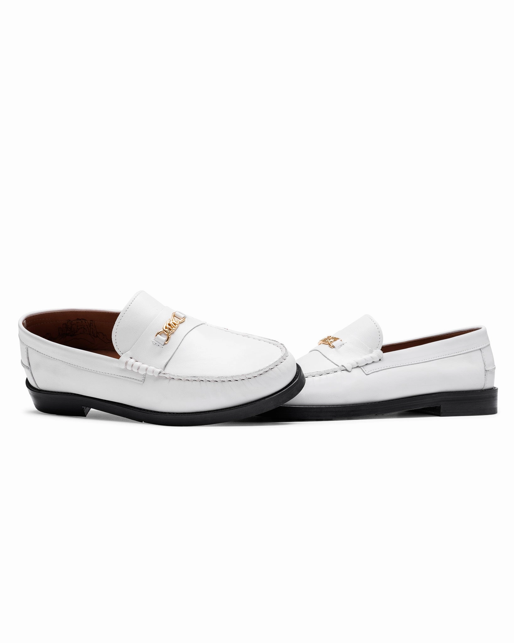 Roma White Leather Retro Mode Smooth Mood