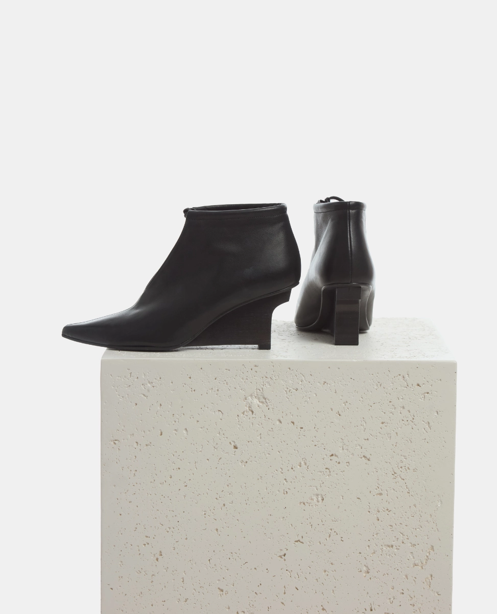 Trendy Footwear Clear Heels Ruffles Bootie