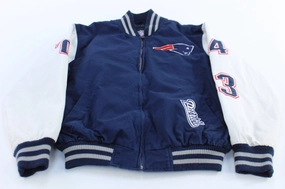 New England Patriots Embroidered Super Bowl Champions Varsity Jacket No Bulk