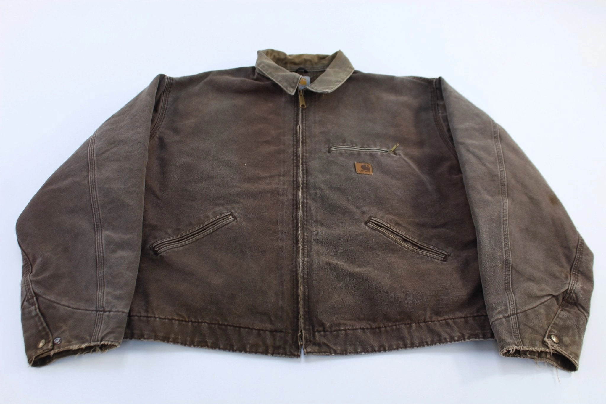 Odor Resistant Fabric Carhartt Logo Patch Brown Detroit Blanket Lined Jacket