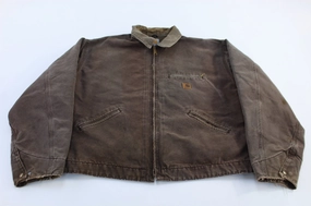 Odor Resistant Fabric Carhartt Logo Patch Brown Detroit Blanket Lined Jacket