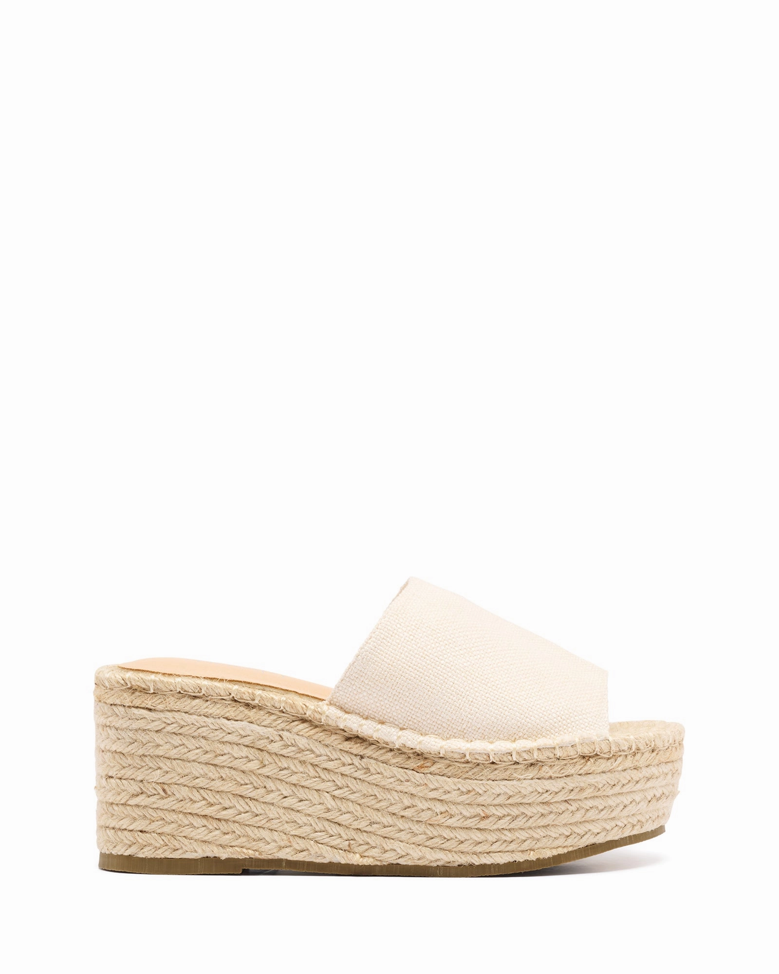 Calm Mood Sole Traction Sable Wedge Slide Natural Linen