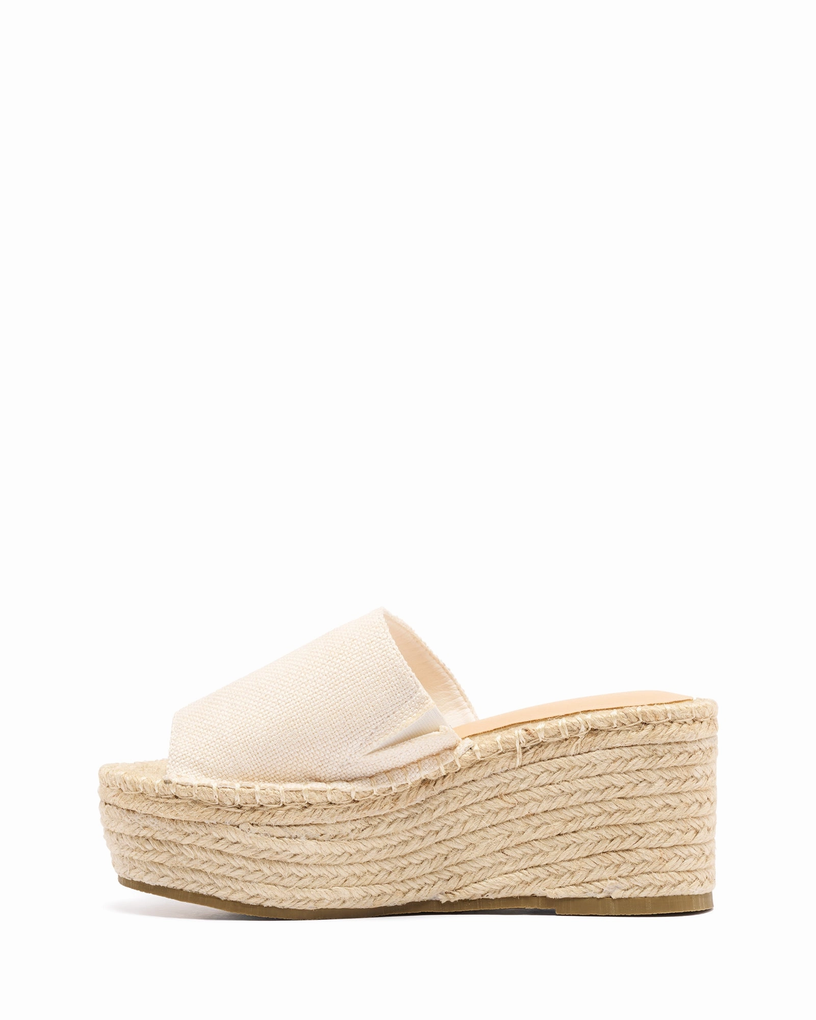 Casual Beach Shoes Sable Wedge Slide Natural Linen