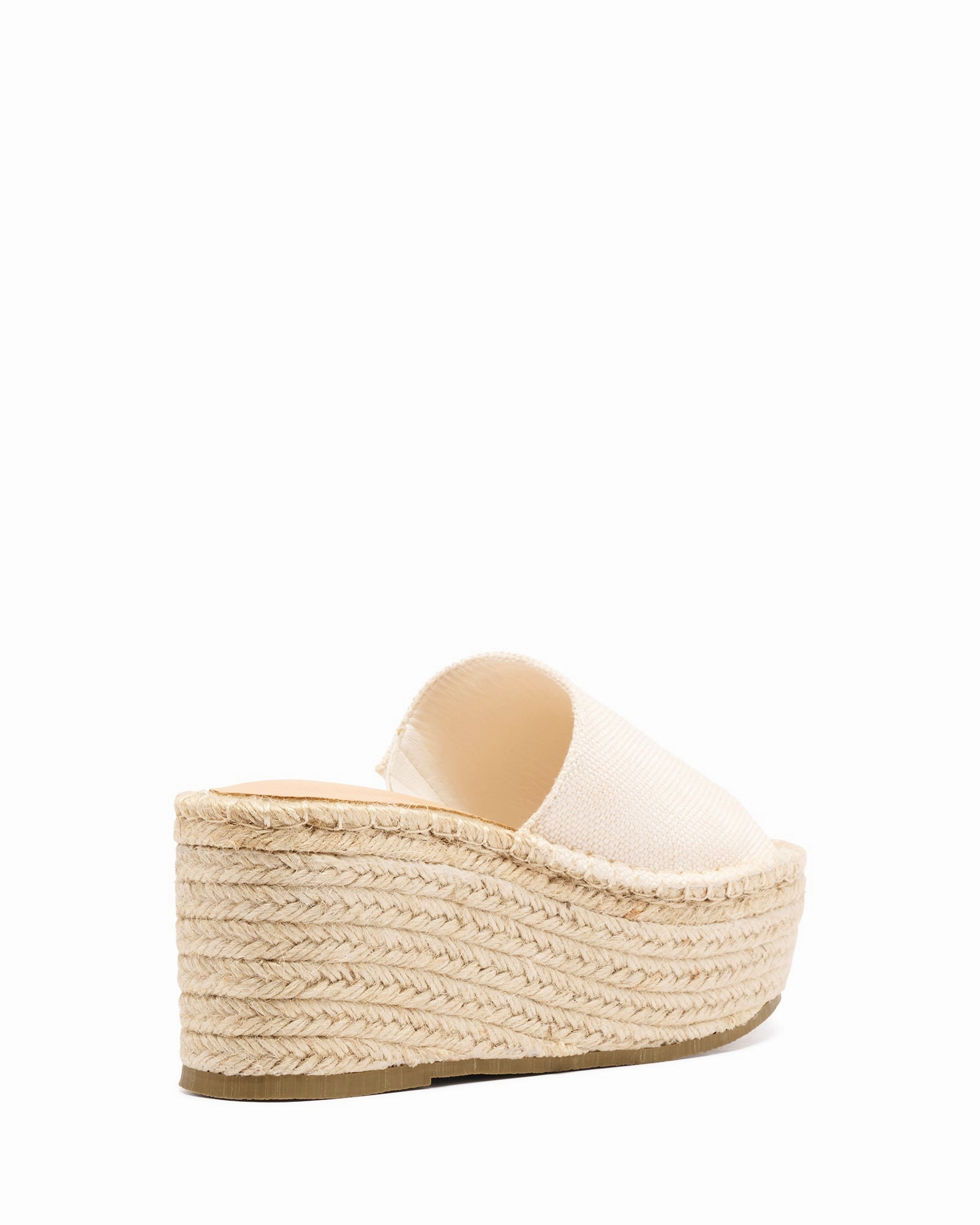 Seasonal Footwear Open Design Sable Wedge Slide Natural Linen