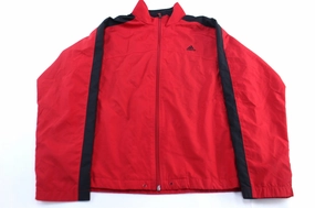 Sport Fit Women's Adidas Embroidered Logo Red & Black Zip Up Jacket