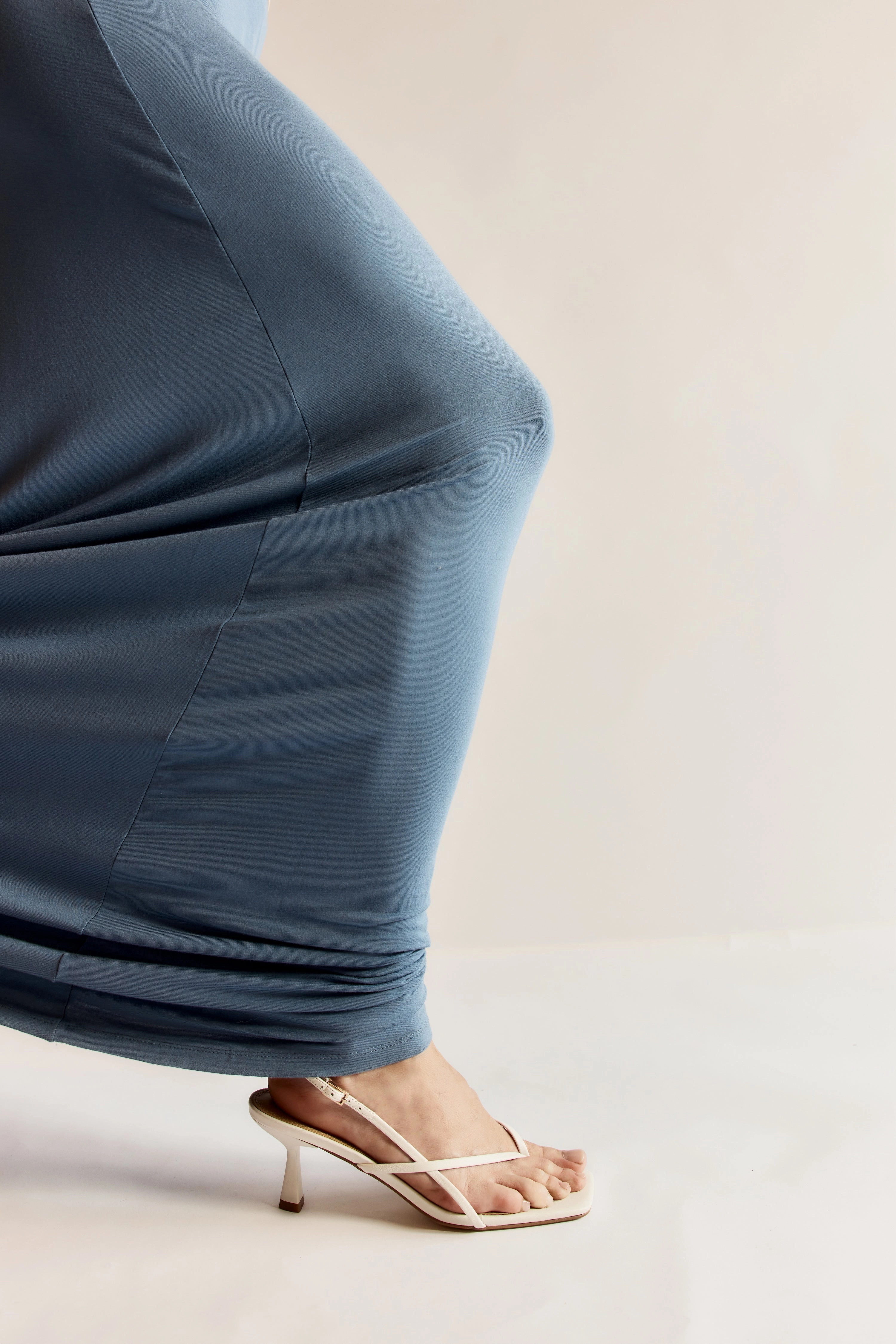 Tropical Leaf Rope Knot Santorini Strappy Thong Sandal - Chalk White Leather