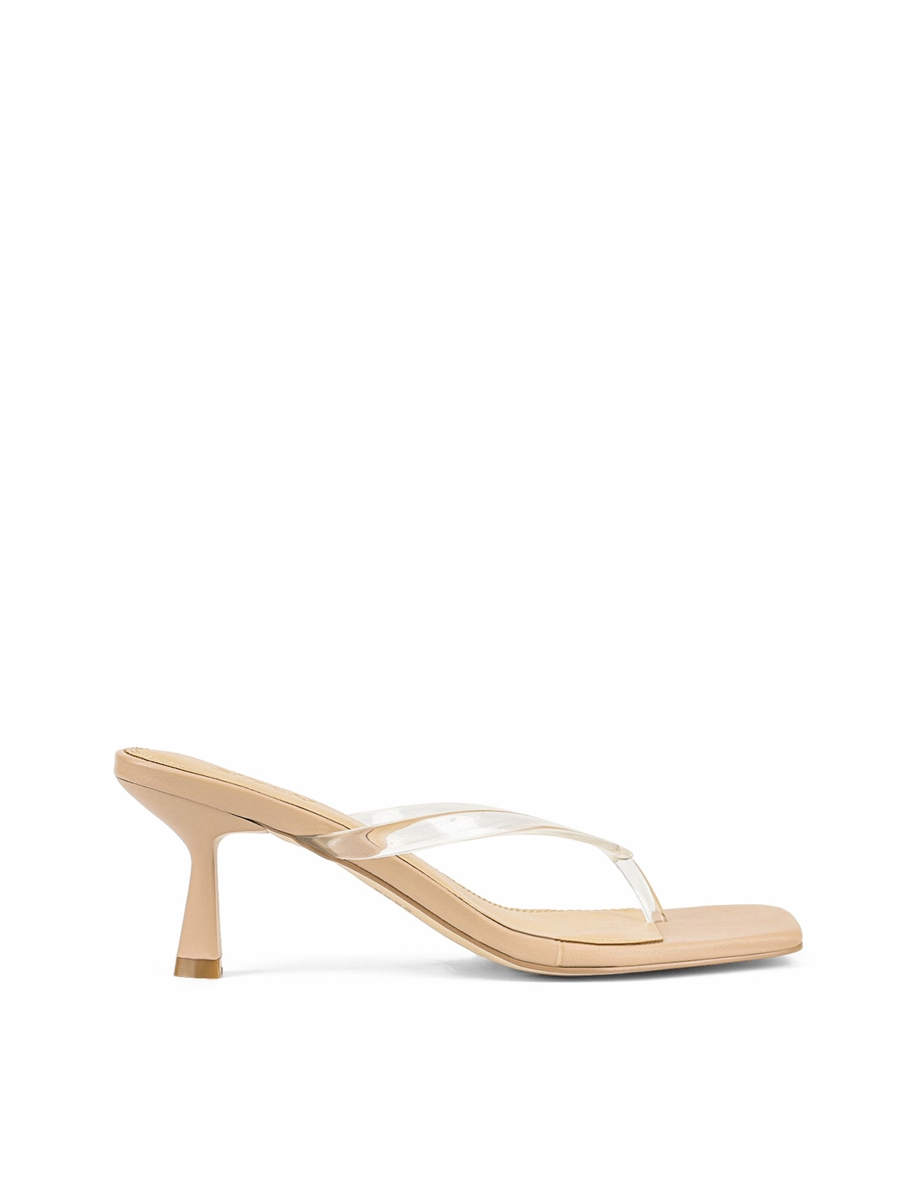 Casual Sandals for Men Sardinia Thong Heels - Seashell Leather & Vinylite