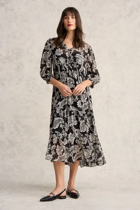 Printed Tiered Dress - Coco Floral Casual and Stylish