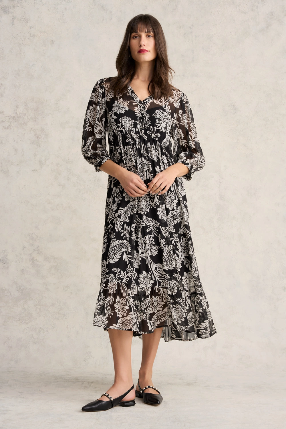 Printed Tiered Dress - Coco Floral Casual and Stylish