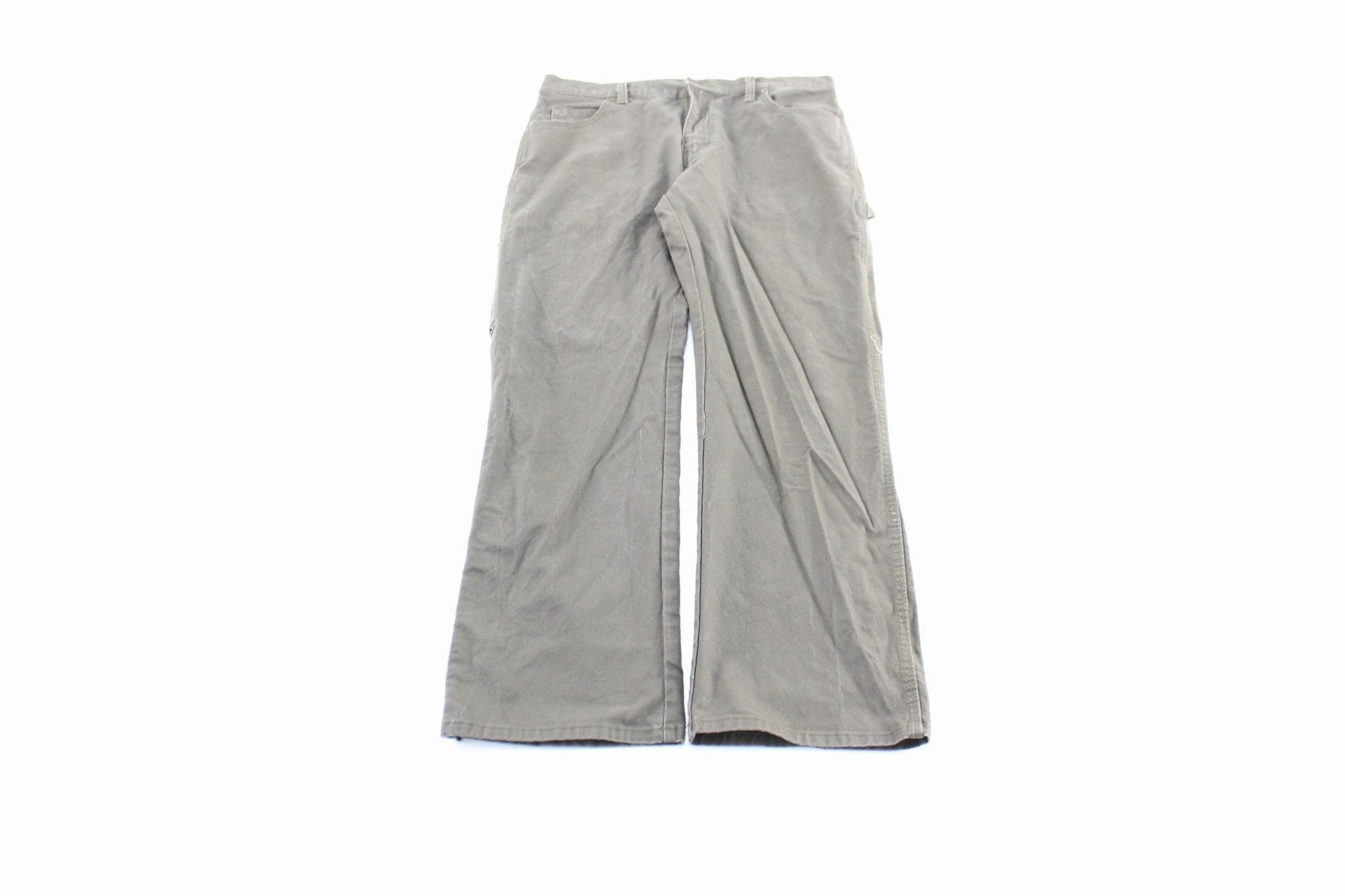 Dickie's Logo Patch Green Workwear Pants Water Resistant Quick Dry Technology