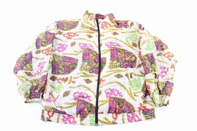 Waterproof Outer Layer Culture Silk Road Versace Style Zip Up Jacket