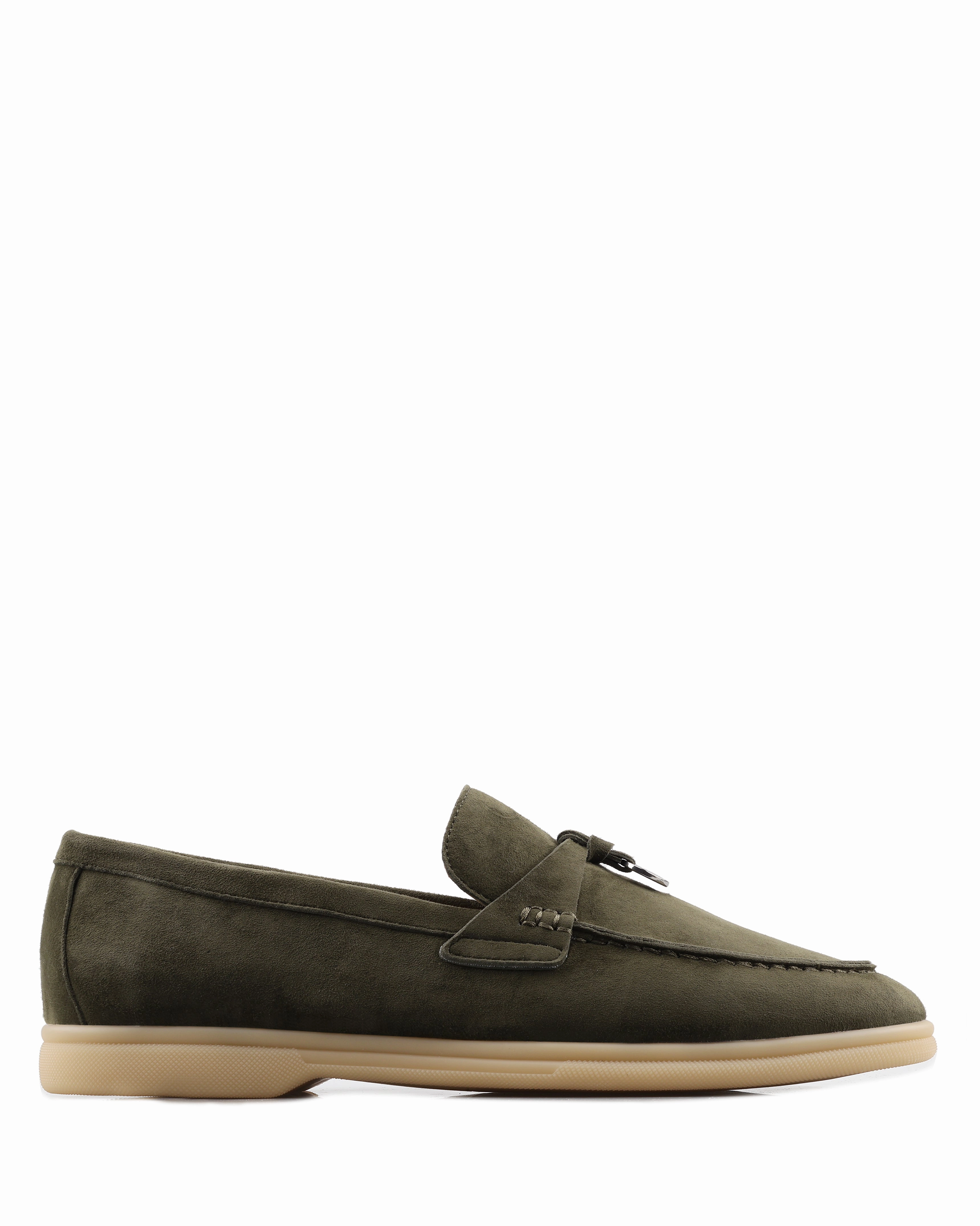Slip   On Path Wide Jamie Khaki Suede