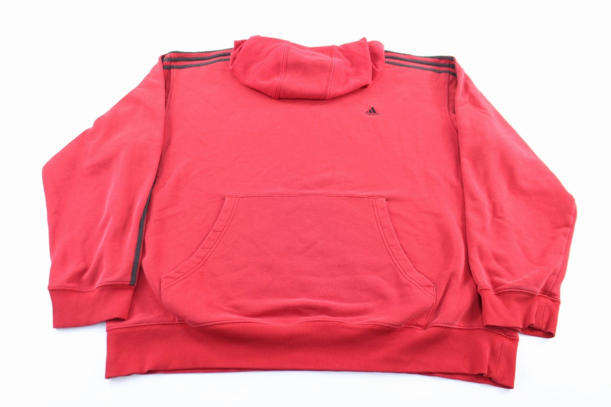 Hairspray Adidas Embroidered Logo Red & Black Striped Pullover Hoodie